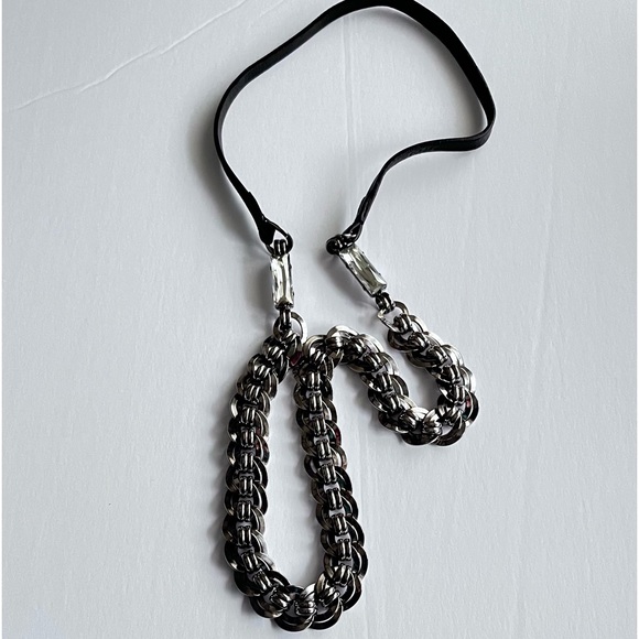 HELENE ZUBELDIA PARIS Brand New Silver Chain Large Crystal Necklace - Picture 6 of 7